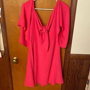 Elegant Pink Midi Dress